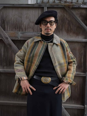 Gauche / ''Amish 裂織り Half Coat''   (221171)