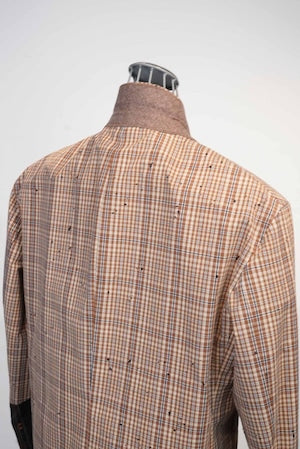 CLASS /  CCGSO5UNI  LAOSILK HAND EMBROIDERY BROKEN CHECK (LYRIA)     (221180)
