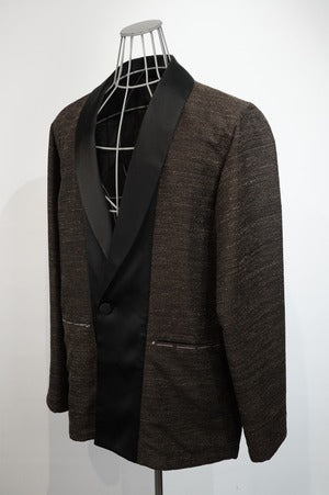 NOBNAGA Paris /   Kimono-Style Collar Smoking 大島紬 (Oshima Pongee's Silk)