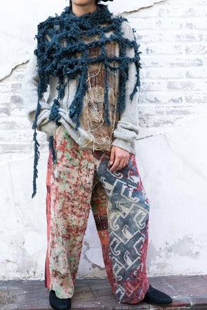 eofm / Vintage Ralli Quilt × Rum Leather Pants  (221062)