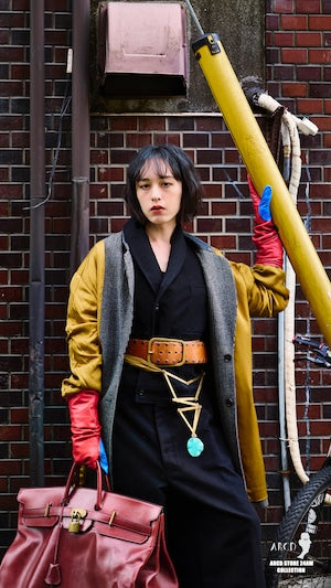 T-MICHAEL / Short-sleeved Moleskin ''KINDERMANN'' Jumpsuit　（220839）