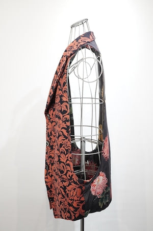 NOBNAGA Paris /Single 3B Notched Collar Long Vest   (221128)