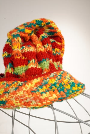 NICHOLAS DALEY /  ND-SS25-RHA-ACR-OGR  ''HAND KNITTED ROOTS HAT'' (220982)