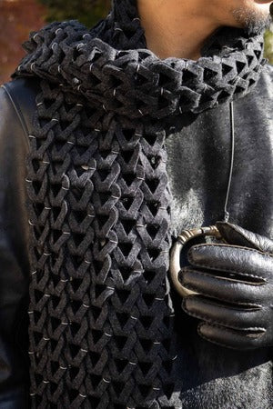 OPPOSE DUALITY /  Melton Snake Scarf  (221113)