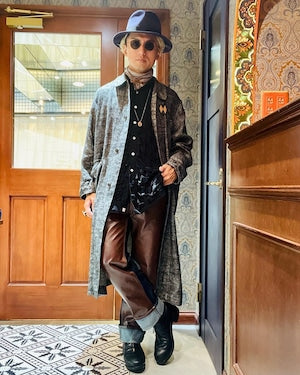 HS-Equipment(HAVERSACK) / Linen herringbone atelier coat