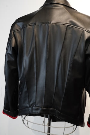 NOBNAGA Paris /  Faux Leather Biker Jacket    (220824)