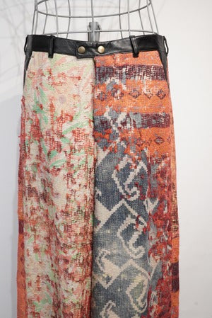 eofm / Vintage Ralli Quilt × Rum Leather Pants  (221062)
