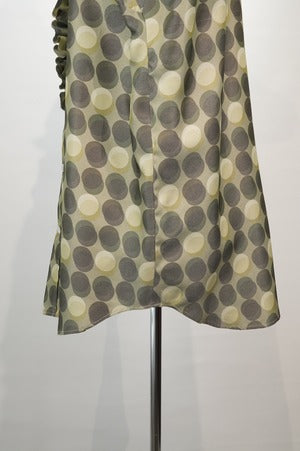 NOBNAGA Paris/ Ruffled Stand -Up Collar Dot motif Shirt