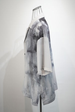 NOBNAGA Paris / OPEN COLLAR HALF SLEEVE SHIRT
