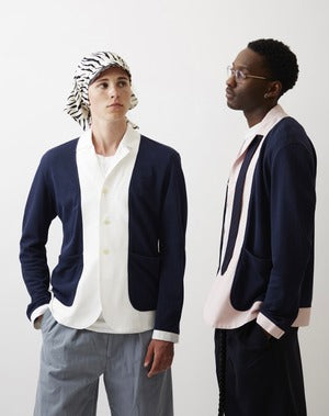 m's Braque / Bleach Tuck Wide Pants