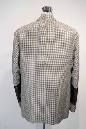 CLASS / CCGSO5UNI LAOSILK  HAND EMBROIDERY LINEN WOOL CHECK  (DORMEUIL)   (221179)