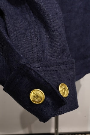 KONNO / 型破り ’’陸式’’ Heavy Linen Canvas Denim Jacket  (220890)