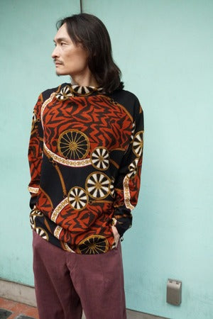 NOBNAGA Paris / OPEN COLLAR LONG SLEEVE SHIRT