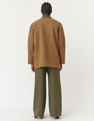 NOBNAGA Paris / British Wool DOUBLE OVERLAP LONG JACKET    (221089)