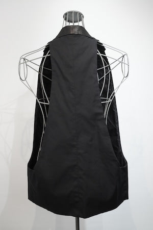 NOBNAGA Paris /  Single-Breasted Notched-Lapel Long Gilet