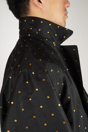 HS-ATTIRE（HAVERSACK) × ARCD / Ramie silk dots jacquard Robe Coat