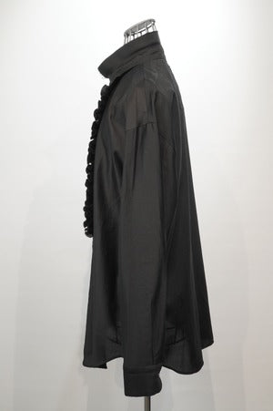NOBNAGA Paris/ Ruffled Stand -Up Collar Shirt