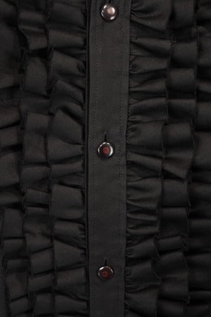 NOBNAGA Paris/ Ruffled Stand -Up Collar Shirt