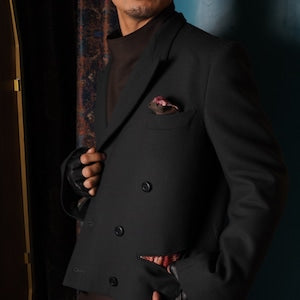 NOBNAGA Paris / Standing Collar Double Breasted Jacket