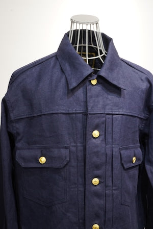 KONNO / 型破り ’’陸式’’ Heavy Linen Canvas Denim Jacket  (220890)