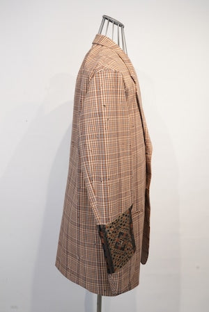 CLASS /  CCGSO5UNI  LAOSILK HAND EMBROIDERY BROKEN CHECK (LYRIA)     (221180)