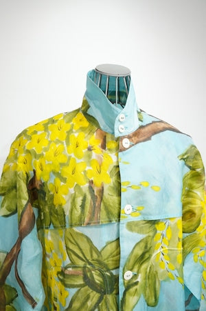 PERIOD FEATURES /  Silk Screen Hand Printing Blouson