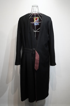 NOBNAGA Paris / ASYMMETRY NO-COLLAR REVERSIBLE COAT