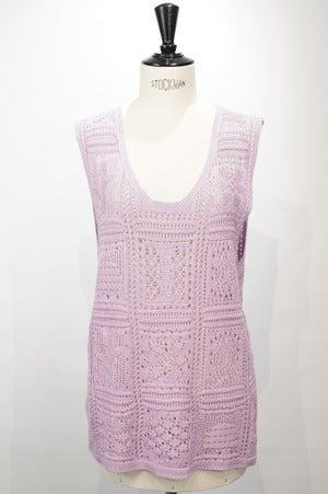 87 Avril 90//''ALIEN CROCHET'' Knit Vest  (Women's)