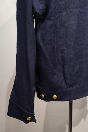 KONNO / 型破り ’’陸式’’ Heavy Linen Canvas Denim Jacket  (220890)