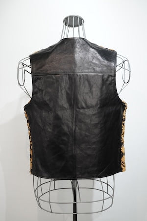 eofm  / African Kuba Cloth Horse Leather Vest