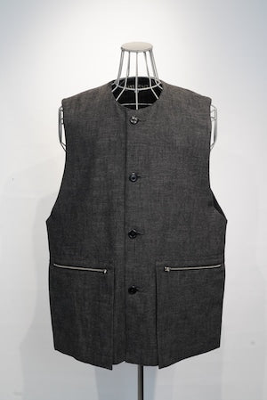 HAVERACK /  Old Herringbone Jerkin Vest   (221168)