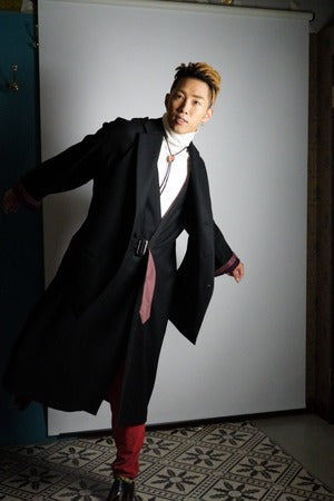 NOBNAGA Paris / Single-Breasted Notched-Lapel Long Gilet