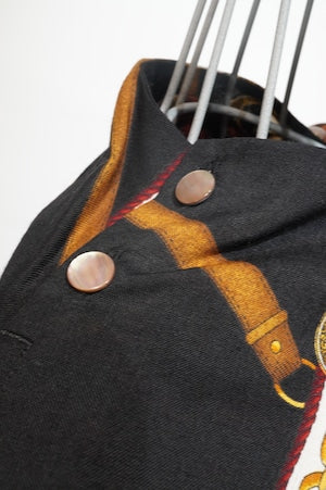 NOBNAGA Paris / OPEN COLLAR LONG SLEEVE SHIRT