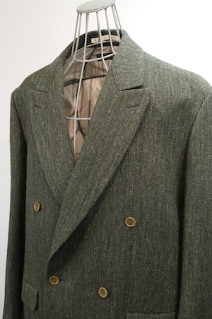 HAVERSACK / Wool Linen Herringbone Tweed  Double Breasted Jacket