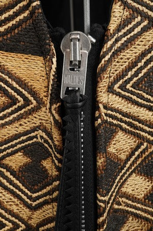 eofm  / African Kuba Cloth Horse Leather Vest