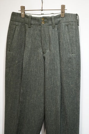 HAVERSACK /  Wool Linen Herringbone Tweed Pants